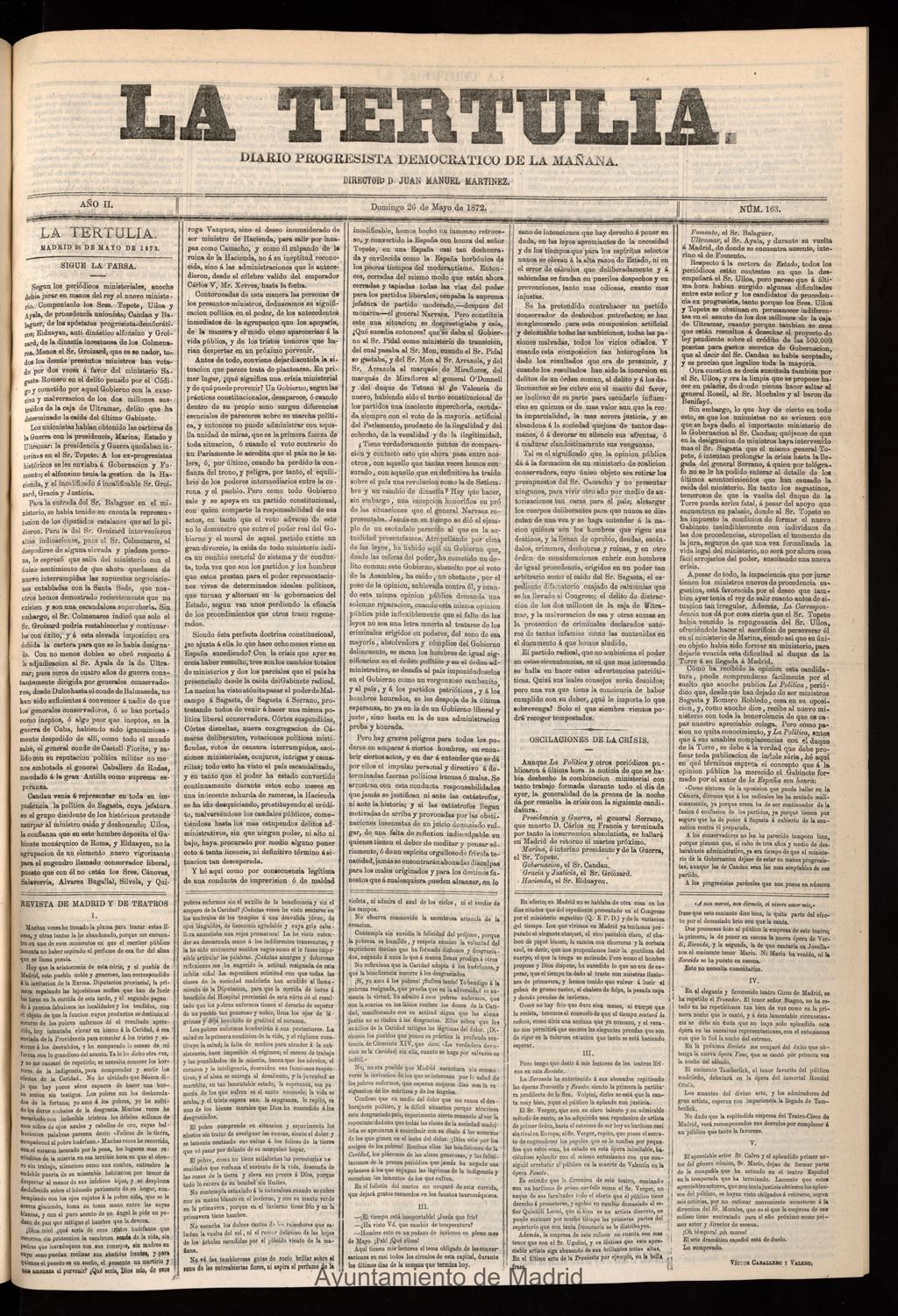 Miniatura de La Tertulia del 26 de mayo de 1872