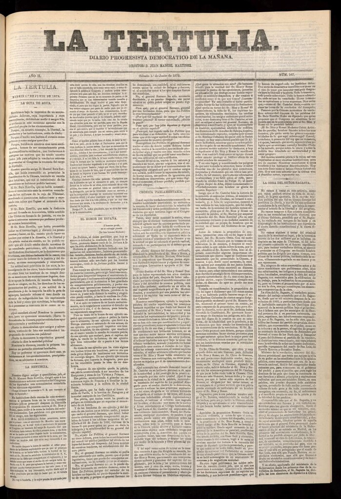 Miniatura de La Tertulia del 1 de junio de 1872