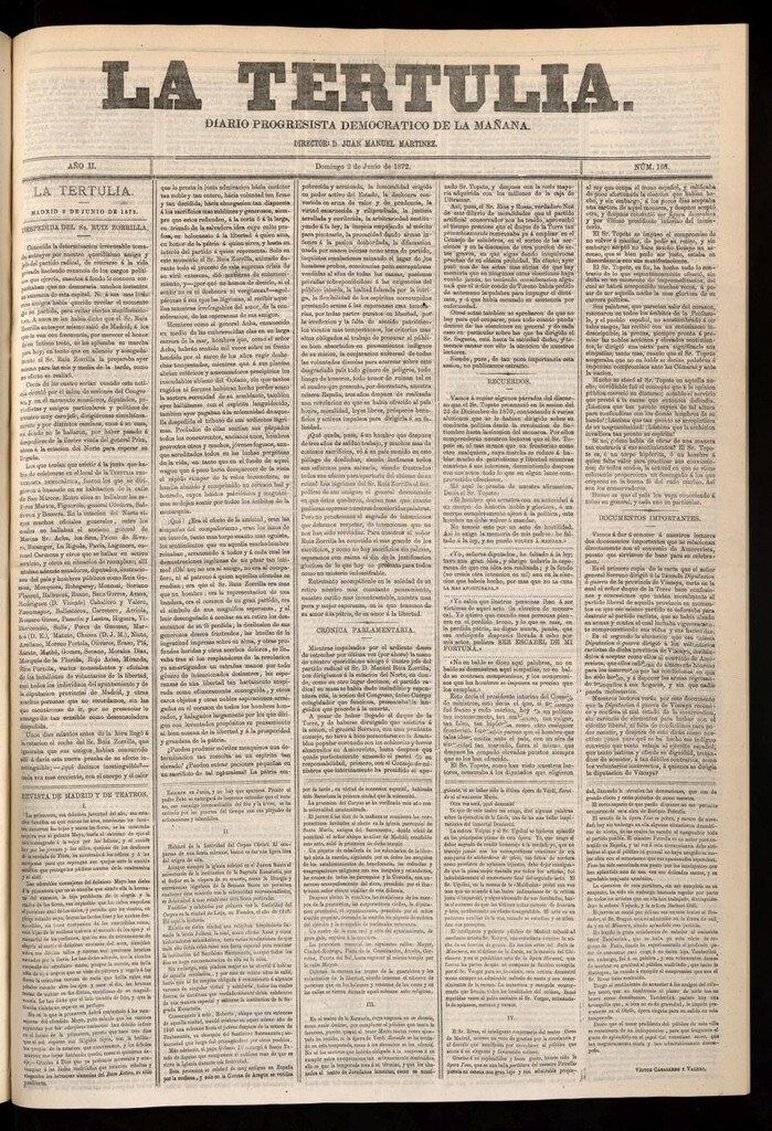 Miniatura de La Tertulia del 2 de junio de 1872