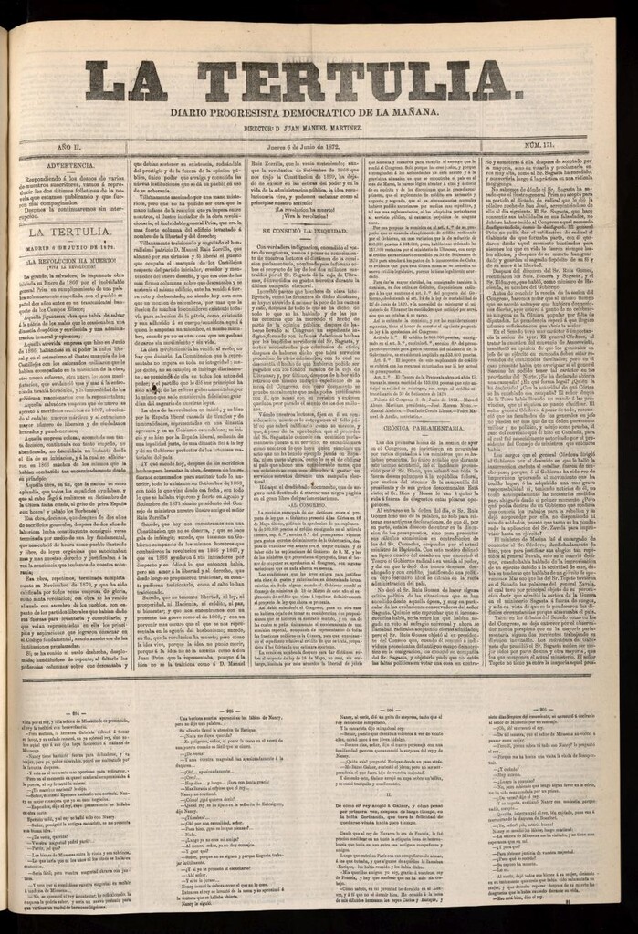 Miniatura de La Tertulia del 6 de junio de 1872
