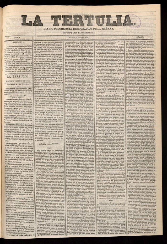 Miniatura de La Tertulia del 8 de junio de 1872