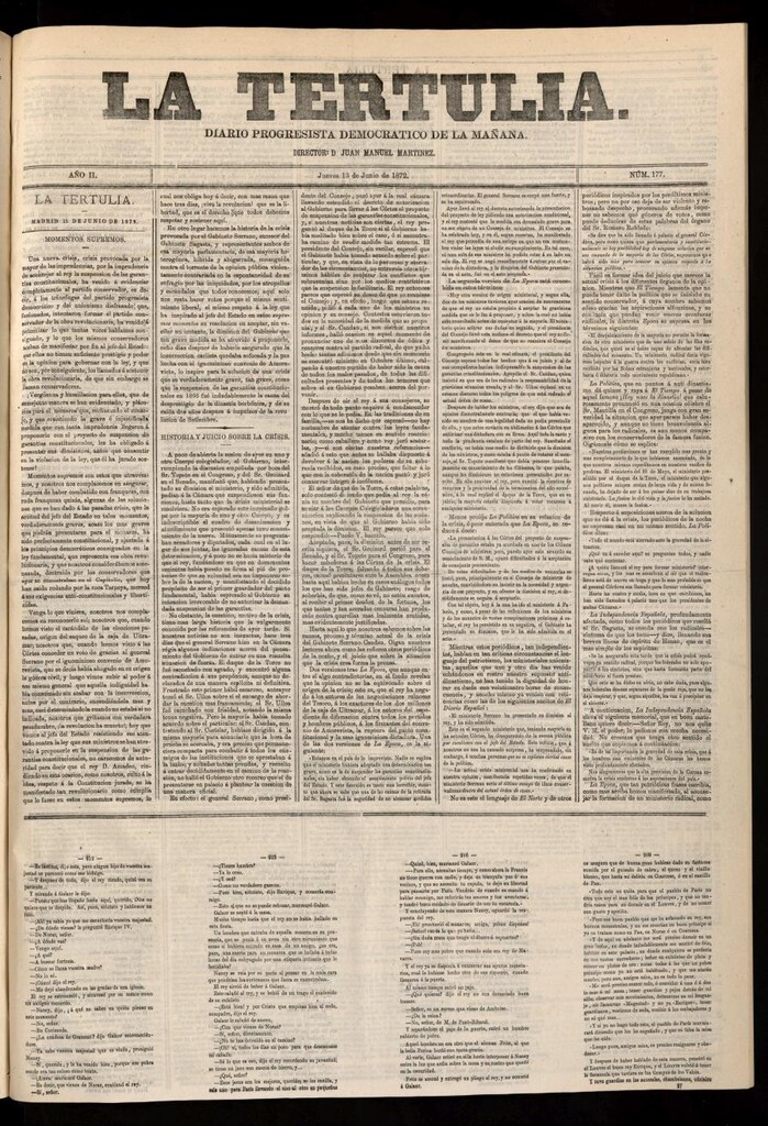 Miniatura de La Tertulia del 13 de junio de 1872