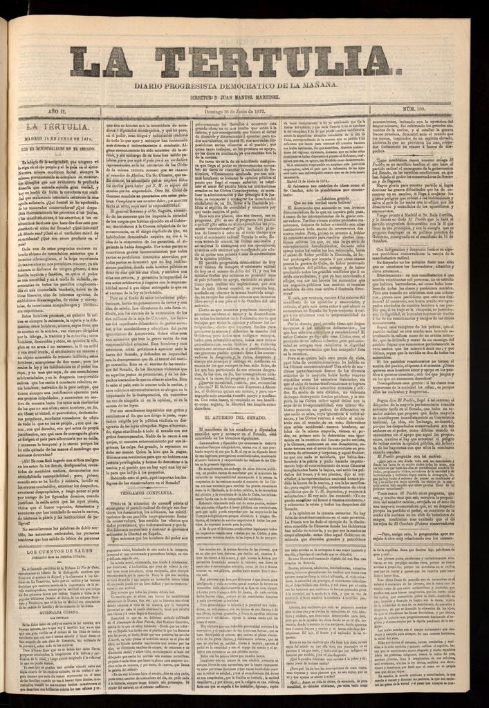 Miniatura de La Tertulia del 16 de junio de 1872