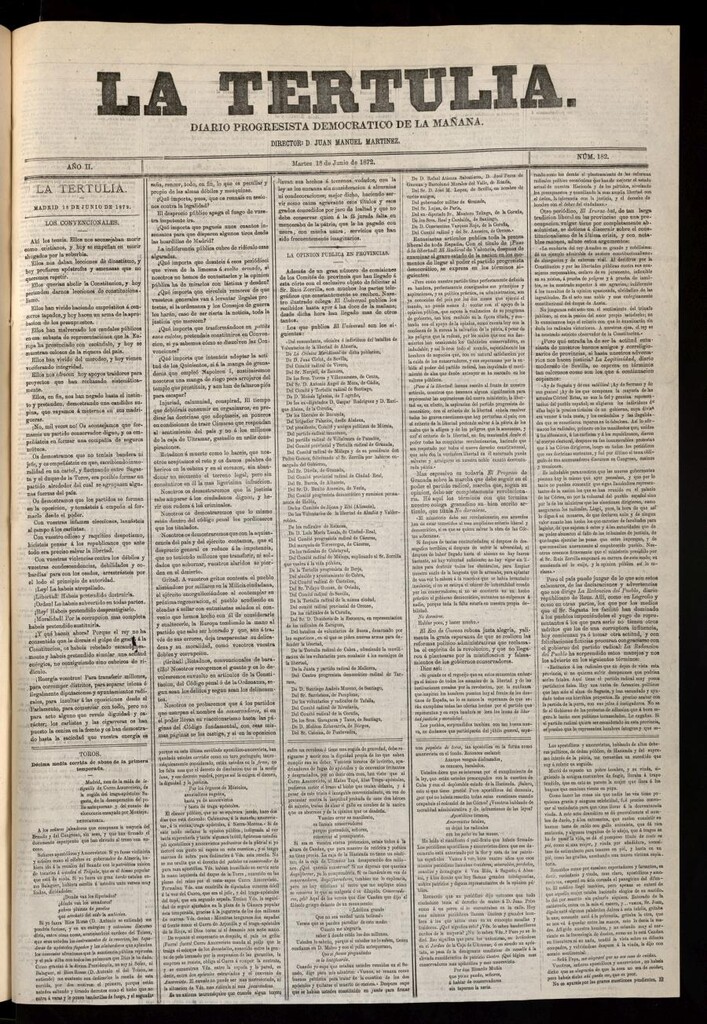 Miniatura de La Tertulia del 18 de junio de 1872