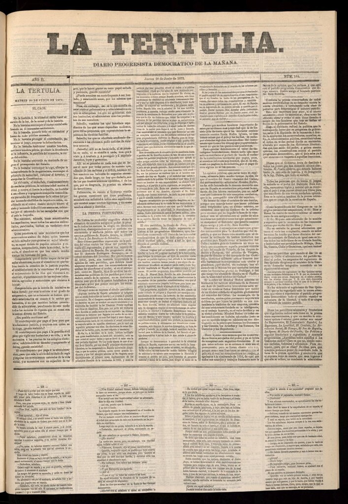 Miniatura de La Tertulia del 20 de junio de 1872