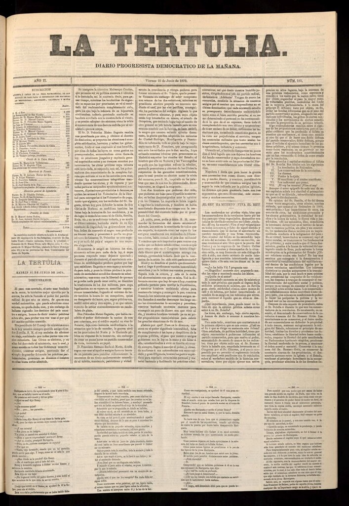 Miniatura de La Tertulia del 21 de junio de 1872