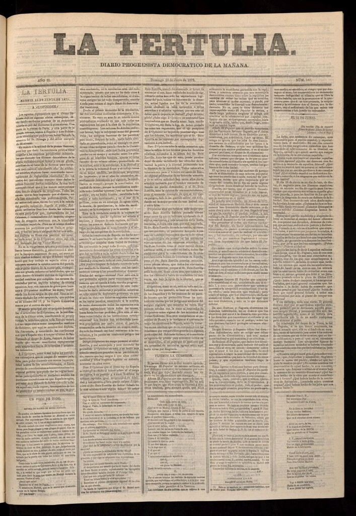 Miniatura de La Tertulia del 22 de junio de 1872