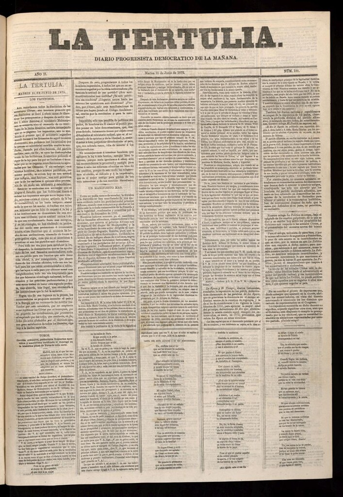 Miniatura de La Tertulia del 25 de junio de 1872