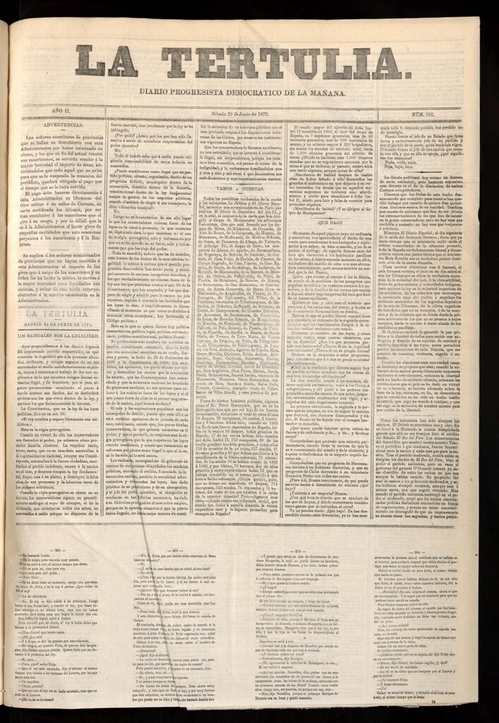 Miniatura de La Tertulia del 29 de junio de 1872