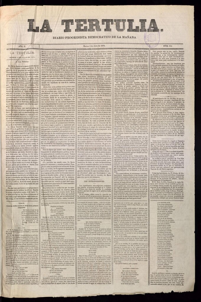 Miniatura de La Tertulia del 2 de julio de 1872