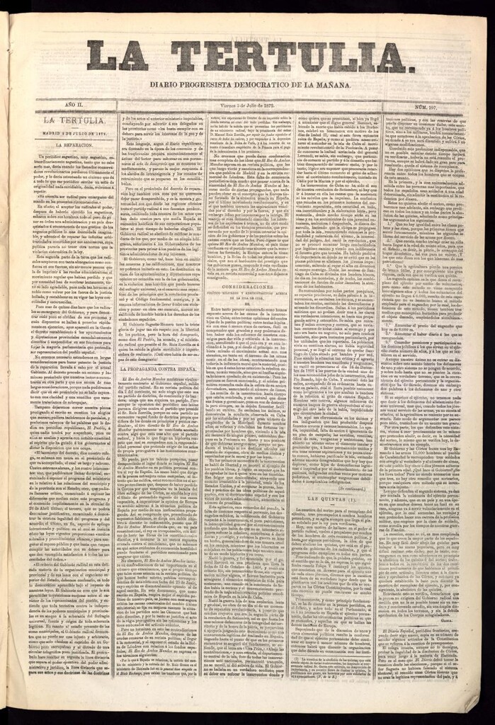 Miniatura de La Tertulia del 5 de julio de 1872