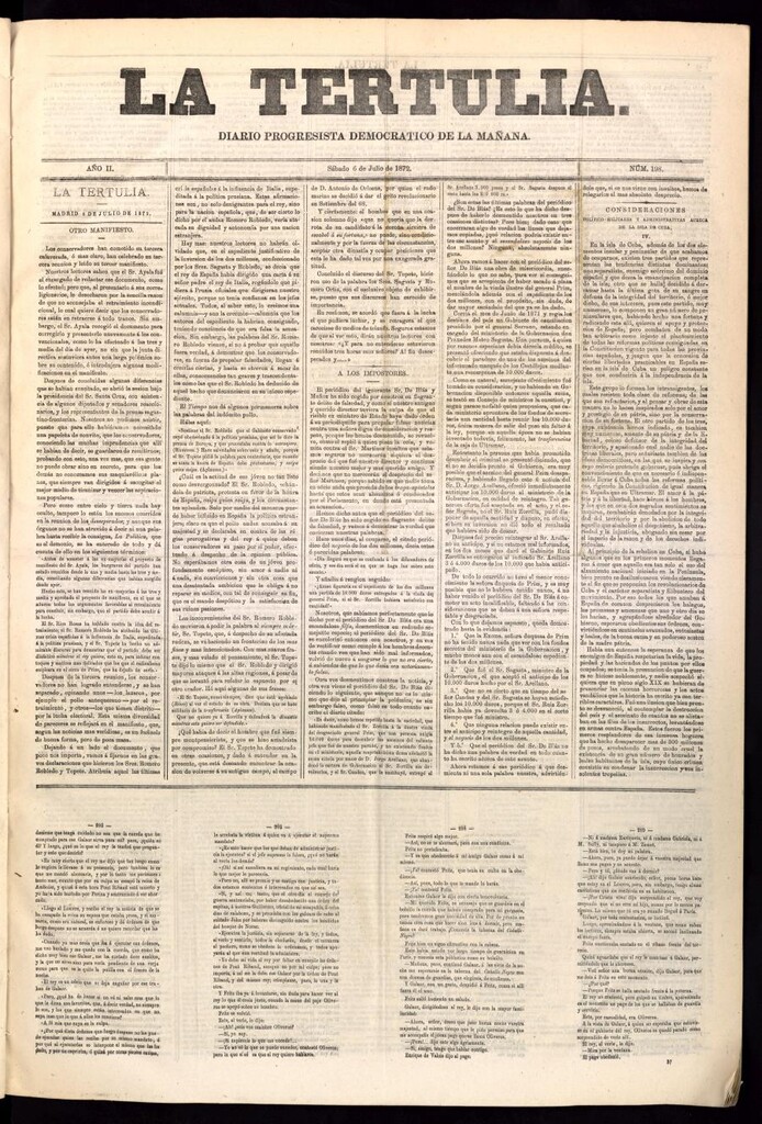 Miniatura de La Tertulia del 6 de julio de 1872