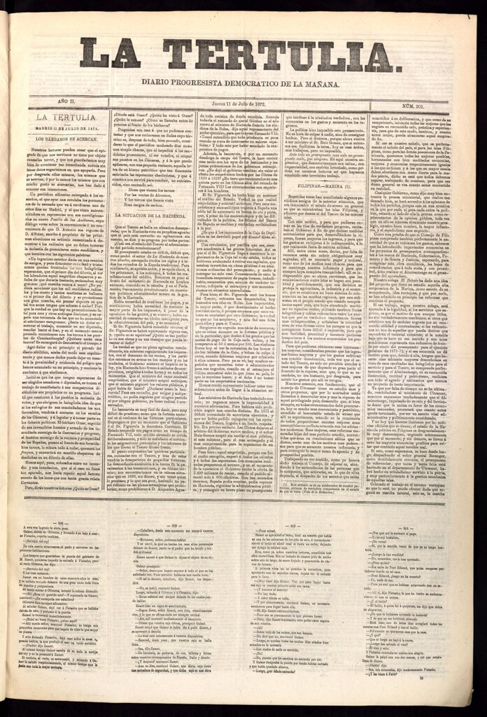 Miniatura de La Tertulia del 11 de julio de 1872