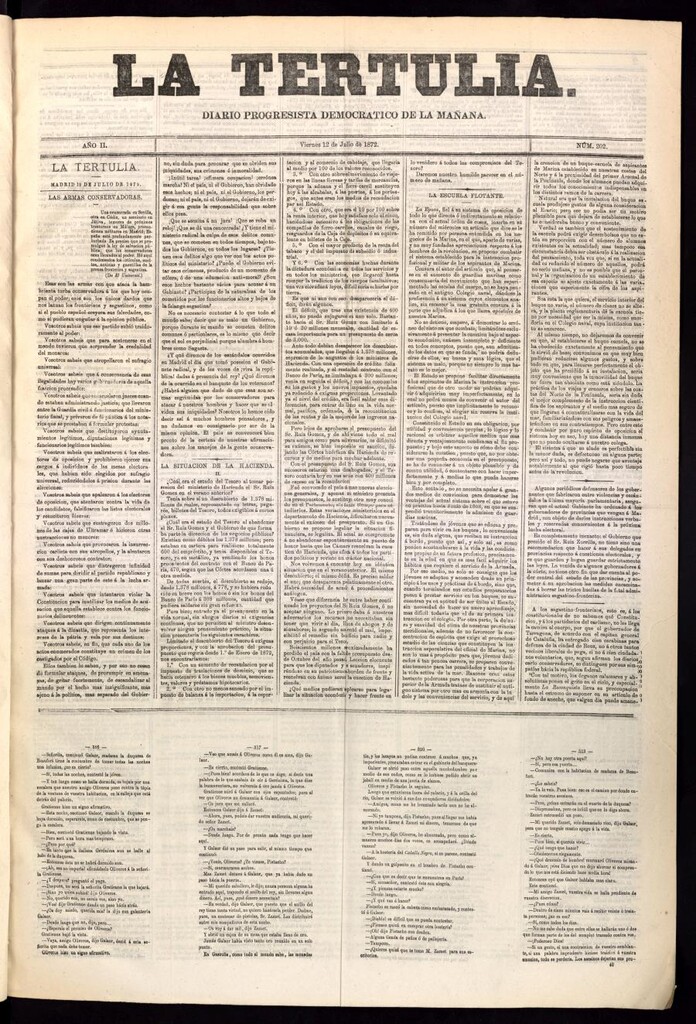 Miniatura de La Tertulia del 12 de julio de 1872