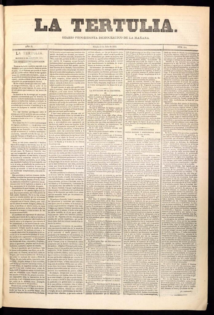 Miniatura de La Tertulia del 13 de julio de 1872