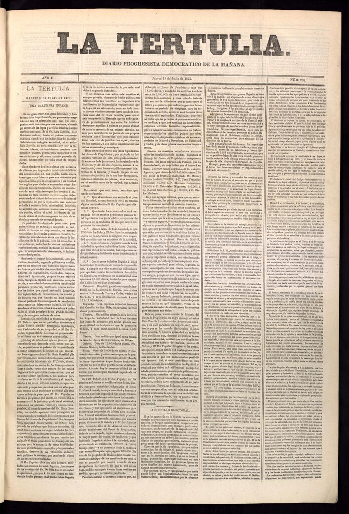 Miniatura de La Tertulia del 18 de julio de 1872