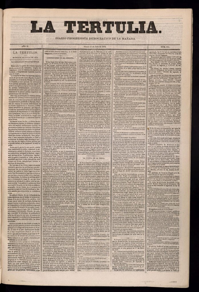 Miniatura de La Tertulia del 27 de julio de 1872