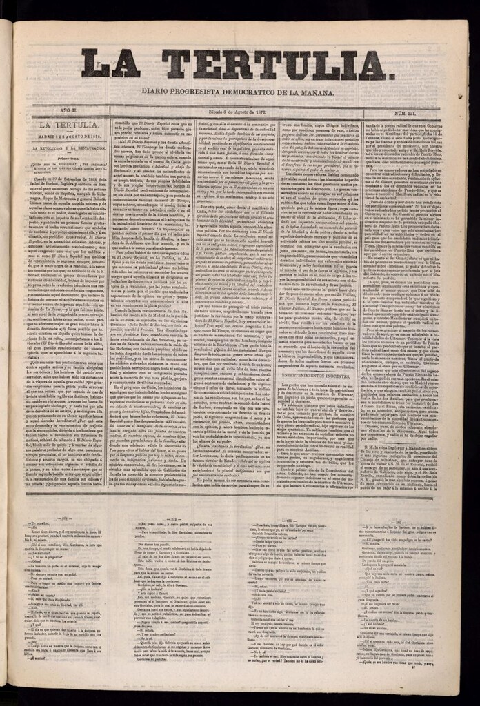 Miniatura de La Tertulia del 3 de agosto de 1872