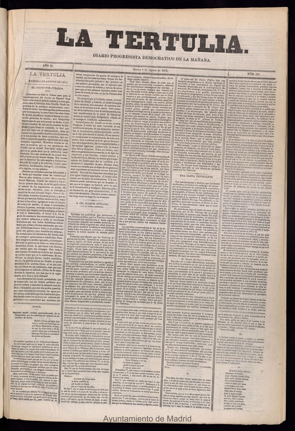 Miniatura de La Tertulia del 6 de agosto de 1872