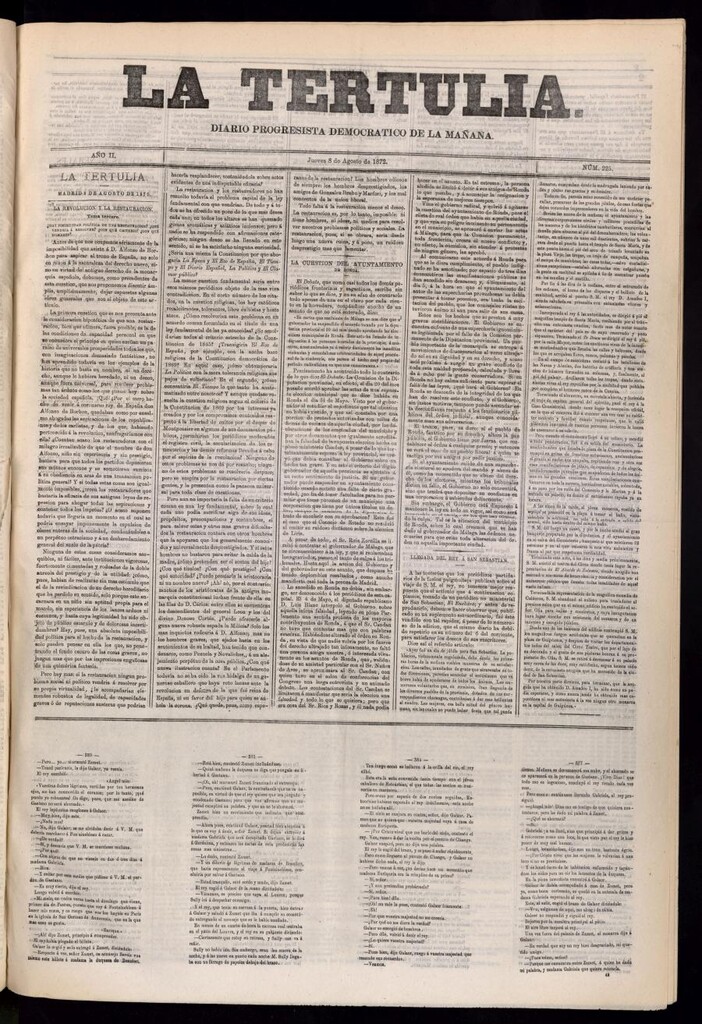 Miniatura de La Tertulia del 8 de agosto de 1872