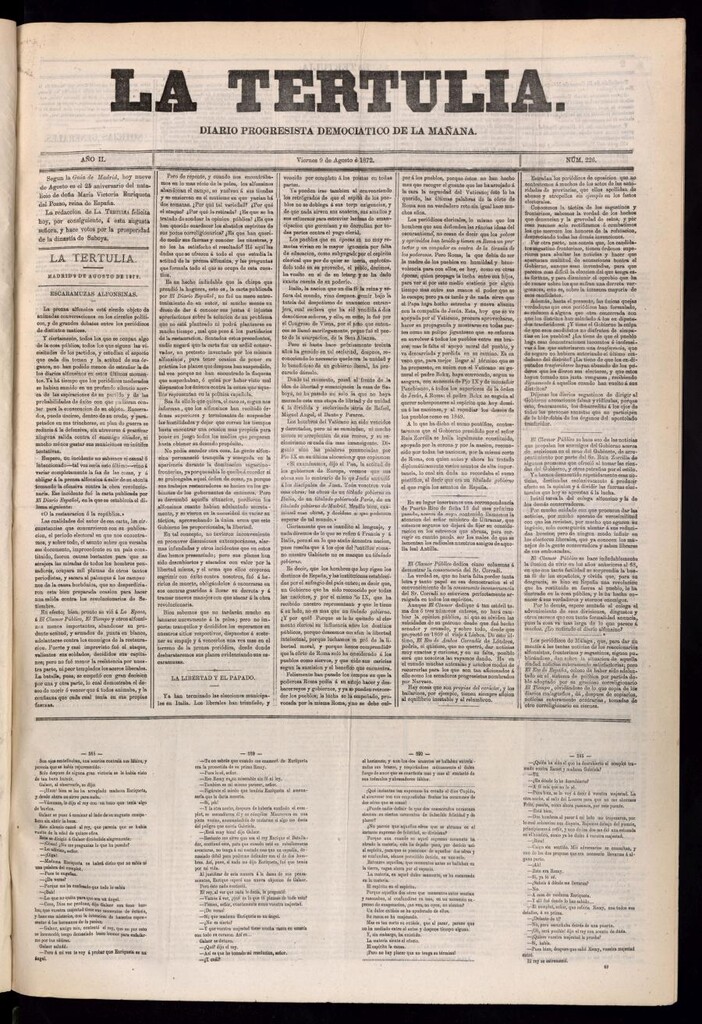 Miniatura de La Tertulia del 9 de agosto de 1872
