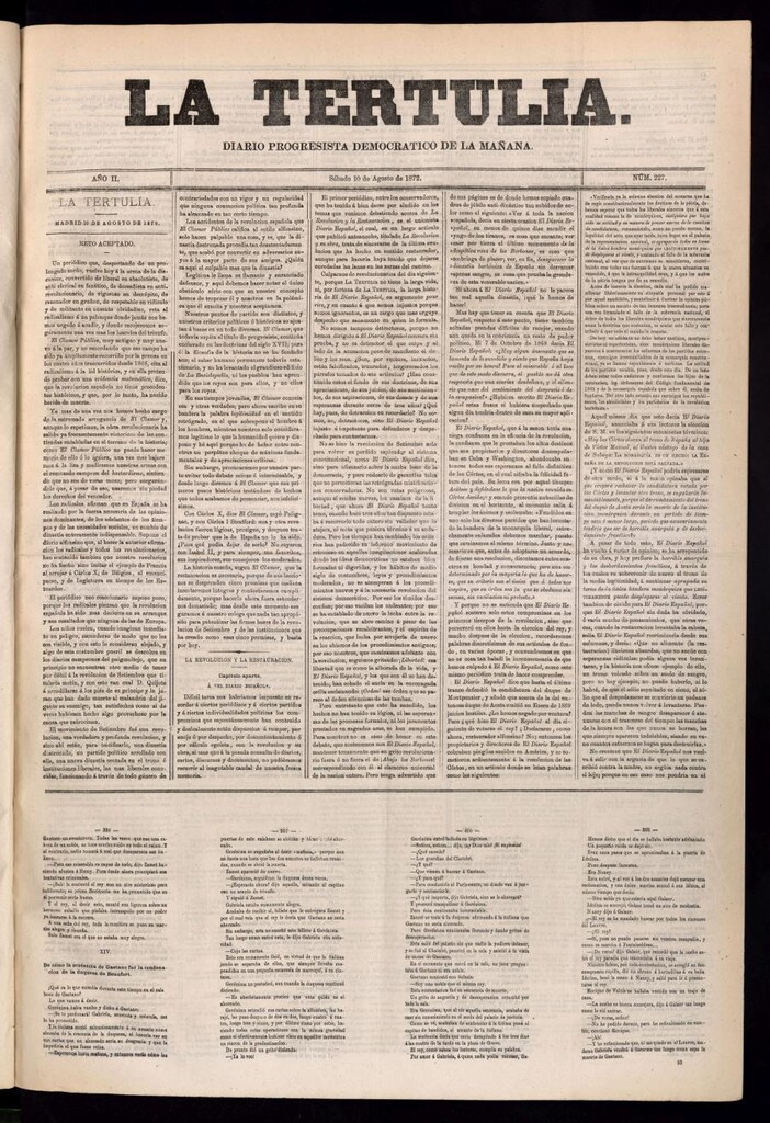 Miniatura de La Tertulia del 10 de agosto de 1872