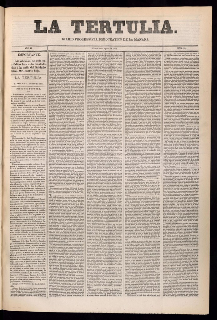 Miniatura de La Tertulia del 19 de agosto de 1872