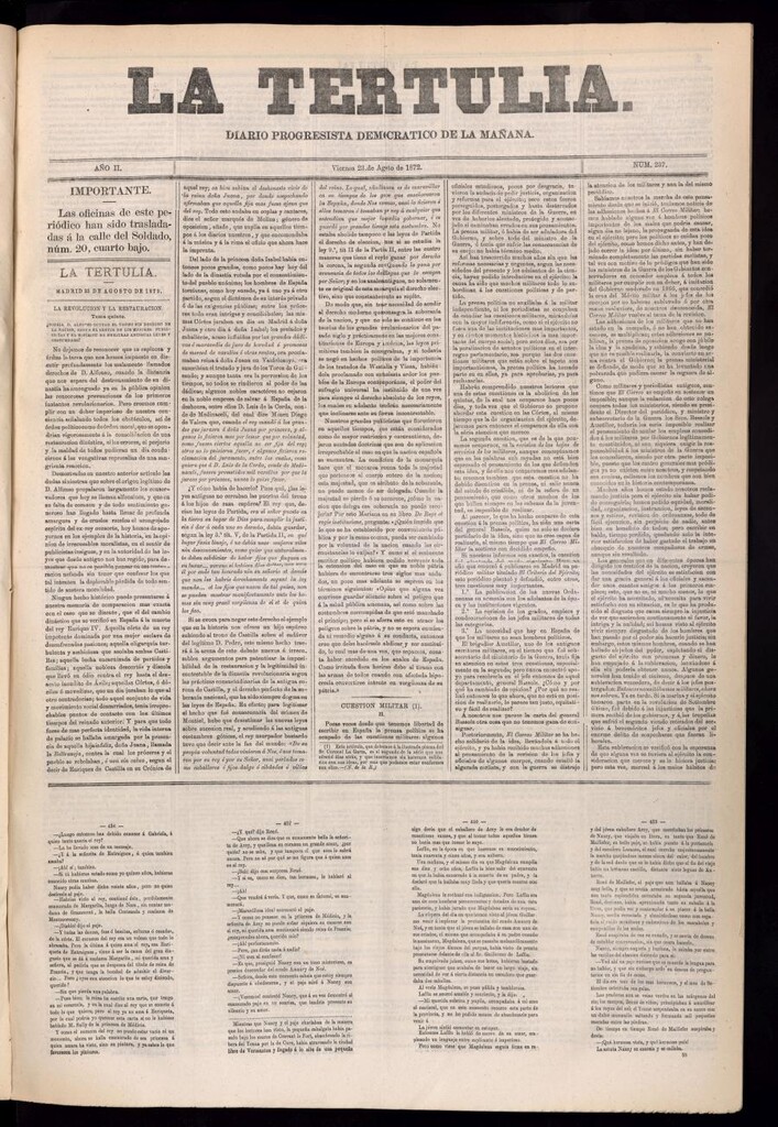 Miniatura de La Tertulia del 23 de agosto de 1872