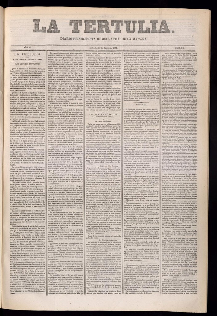 Miniatura de La Tertulia del 28 de agosto de 1872