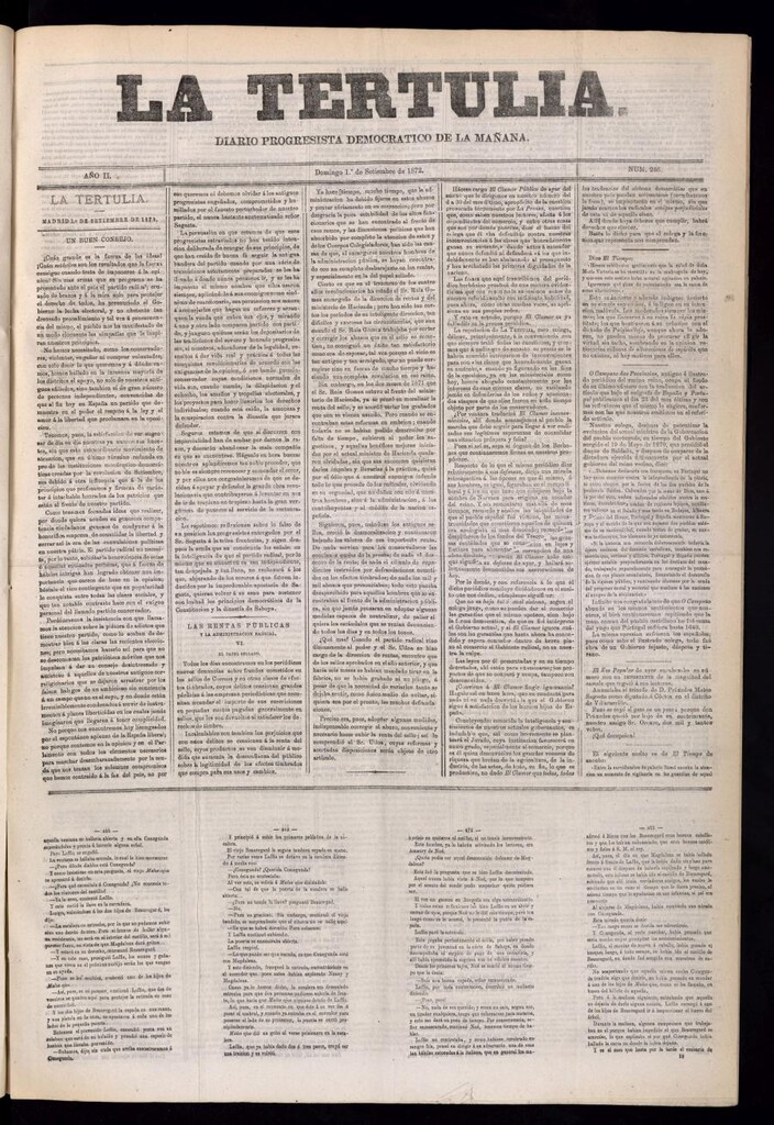 Miniatura de La Tertulia del 1 de septiembre de 1872