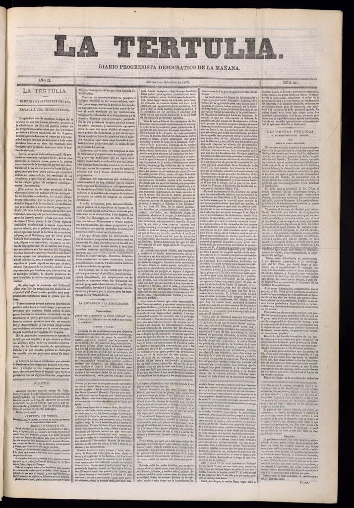 Miniatura de La Tertulia del 3 de septiembre de 1872