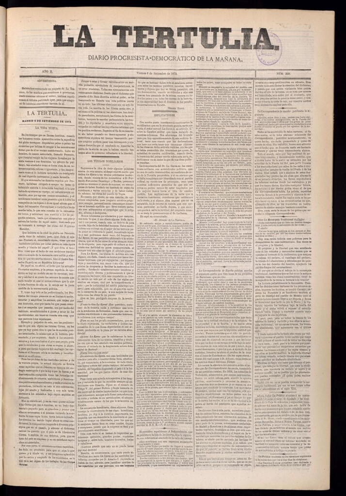 Miniatura de La Tertulia del 6 de septiembre de 1872