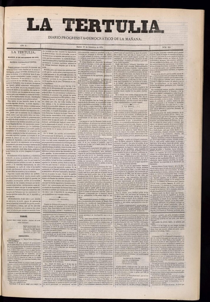 Miniatura de La Tertulia del 10 de septiembre de 1872