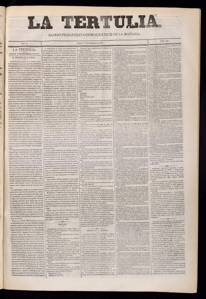 Miniatura de La Tertulia del 17 de septiembre de 1872