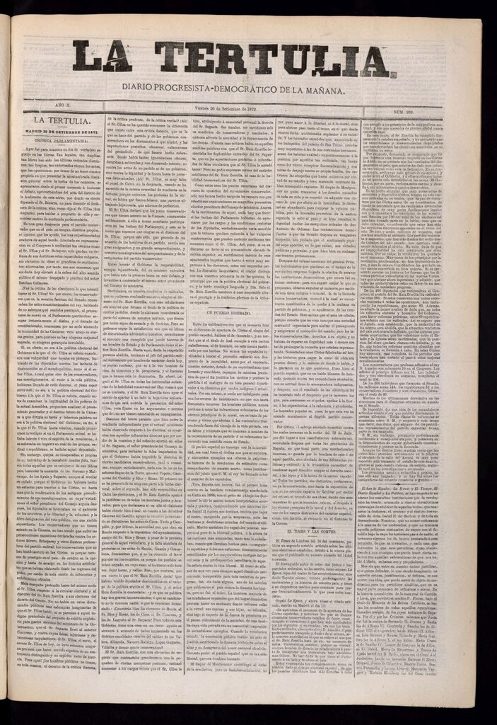Miniatura de La Tertulia del 20 de septiembre de 1872