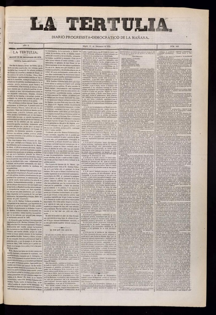 Miniatura de La Tertulia del 21 de septiembre de 1872