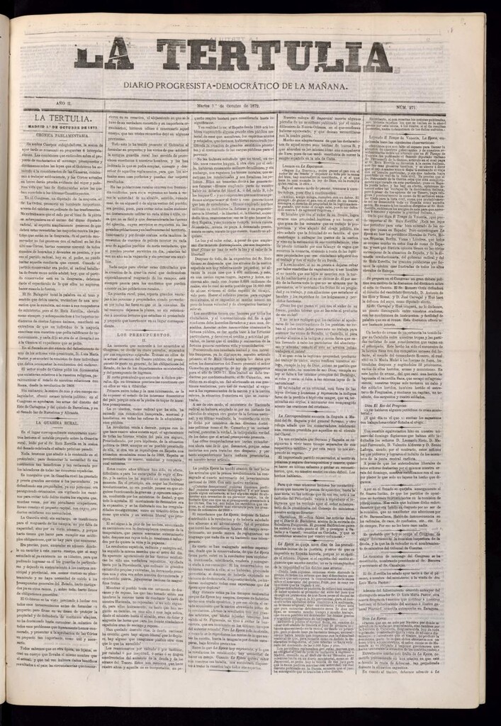 Miniatura de La Tertulia del 1 de octubre de 1872
