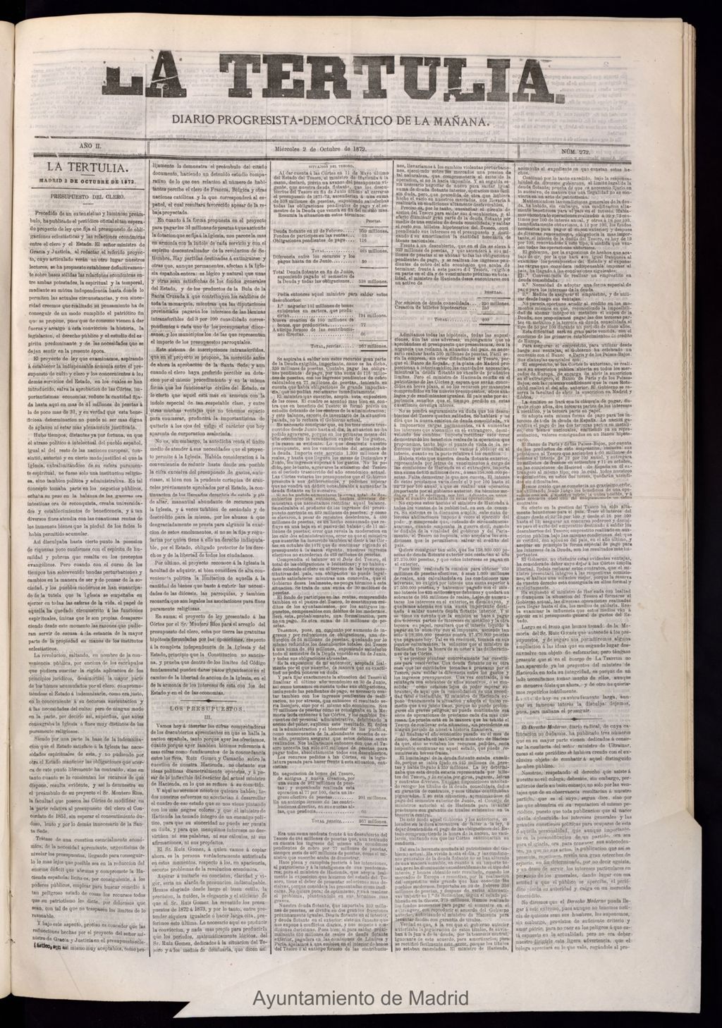 Miniatura de La Tertulia del 2 de octubre de 1872