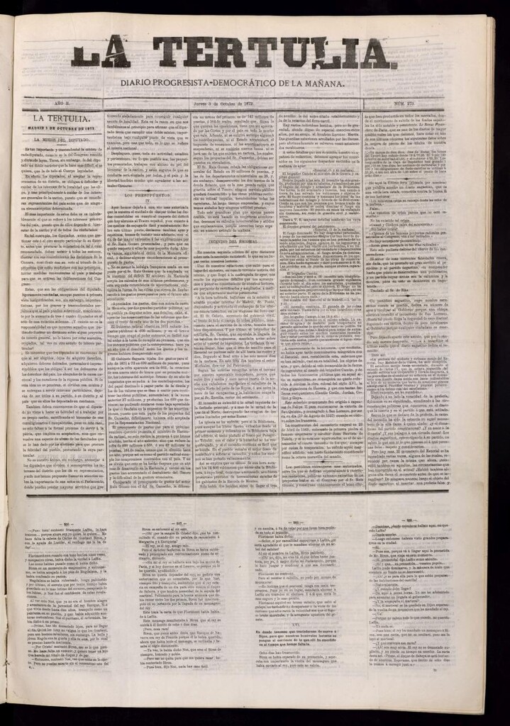 Miniatura de La Tertulia del 3 de octubre de 1872