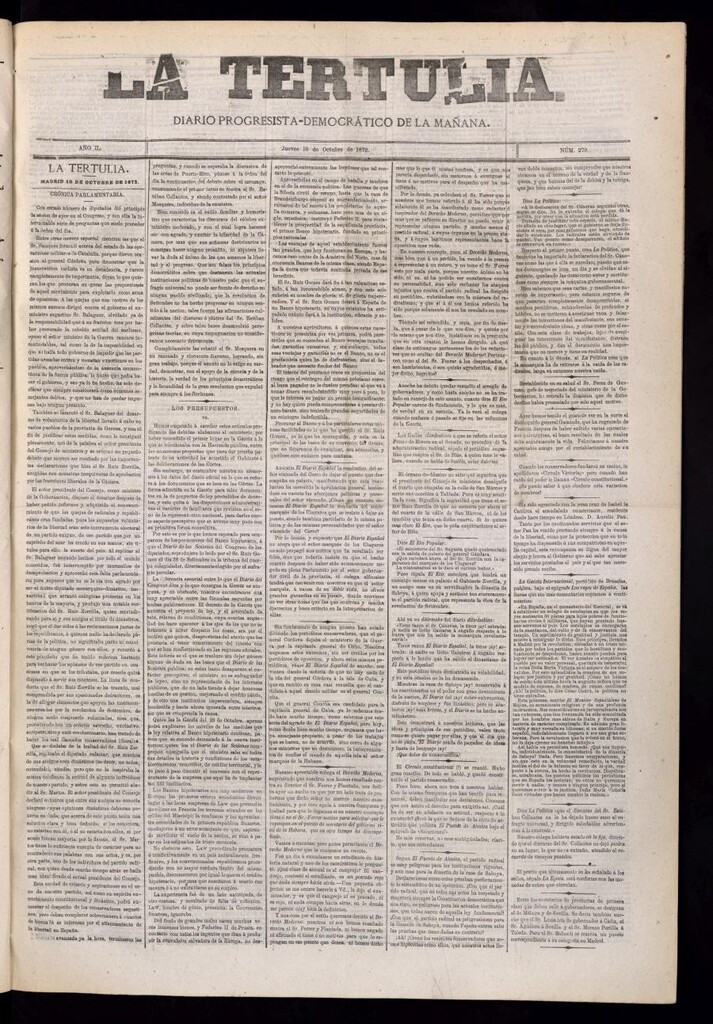 Miniatura de La Tertulia del 10 de octubre de 1872