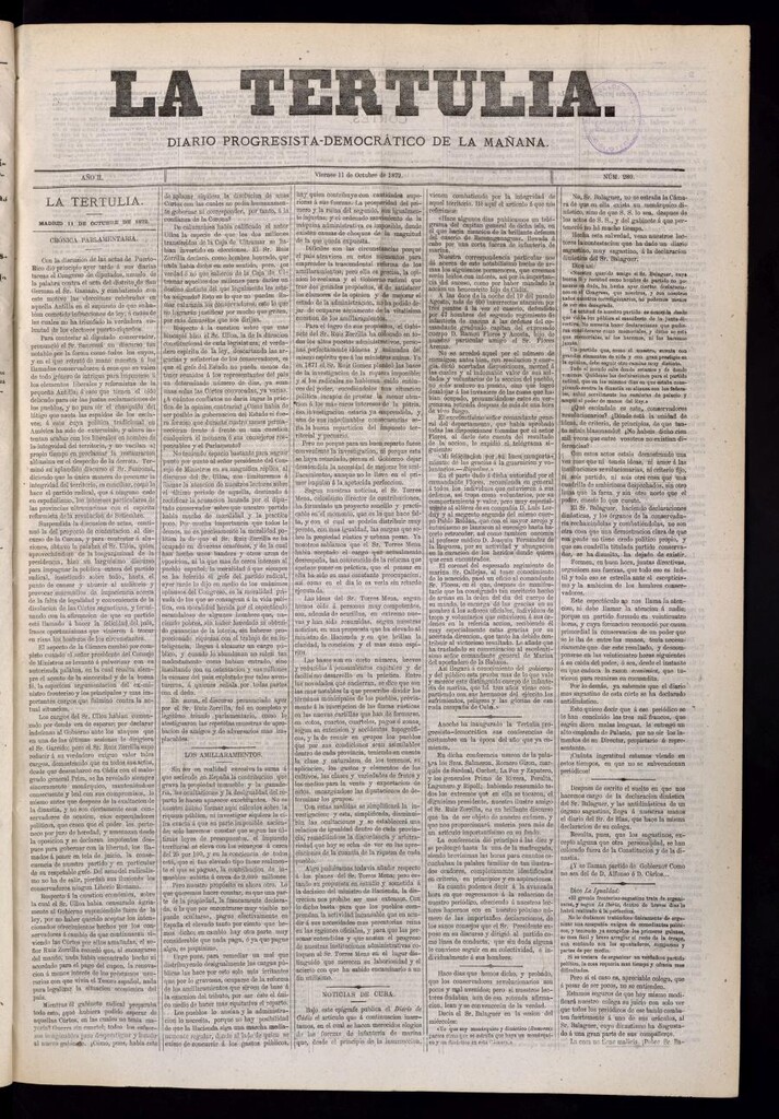 Miniatura de La Tertulia del 11 de octubre de 1872