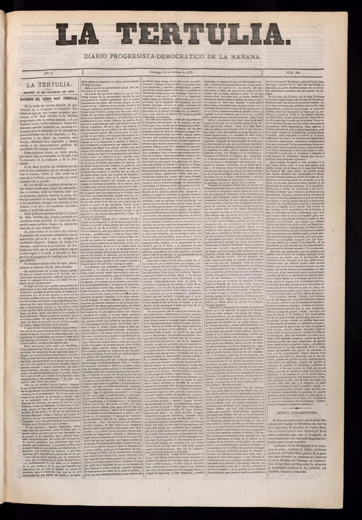 Miniatura de La Tertulia del 13 de octubre de 1872