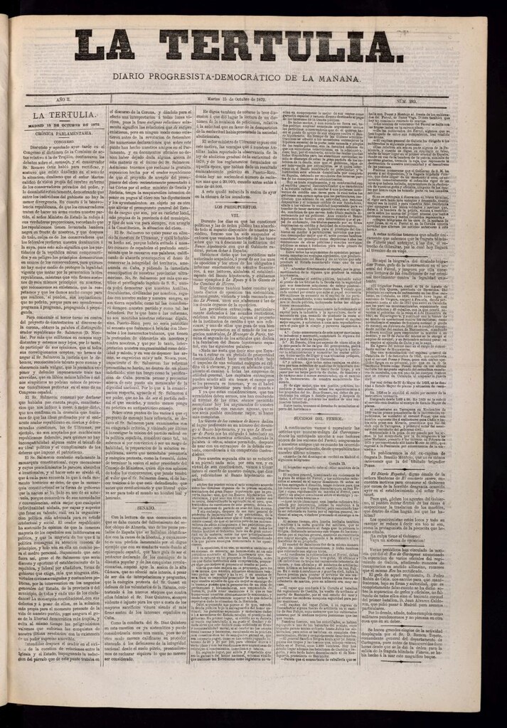 Miniatura de La Tertulia del 15 de octubre de 1872