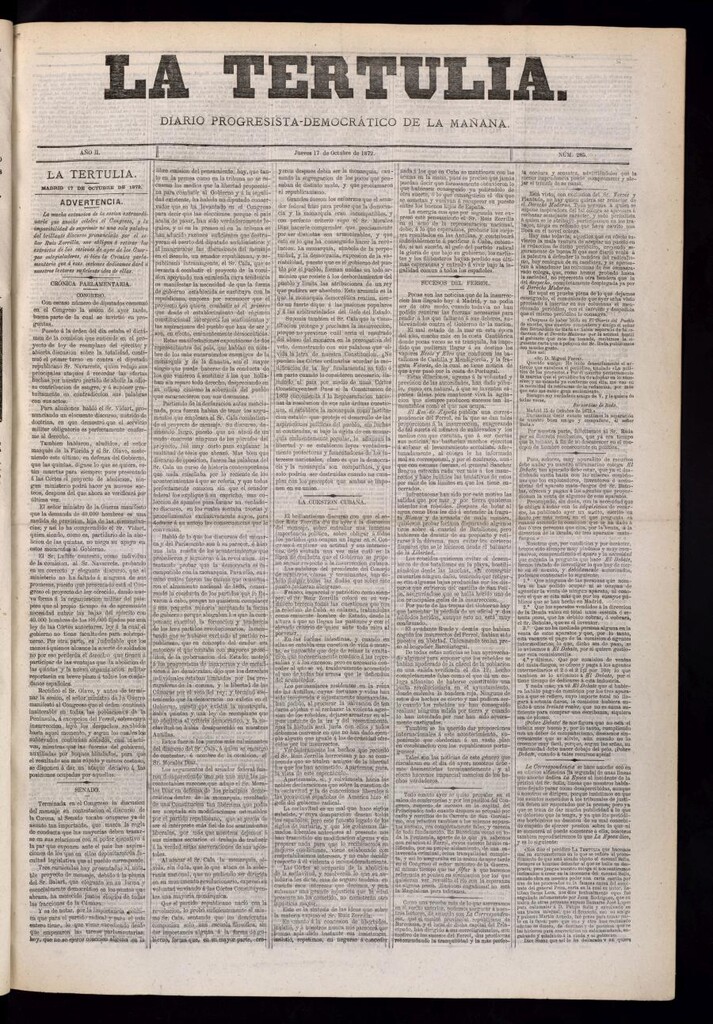 Miniatura de La Tertulia del 17 de octubre de 1872