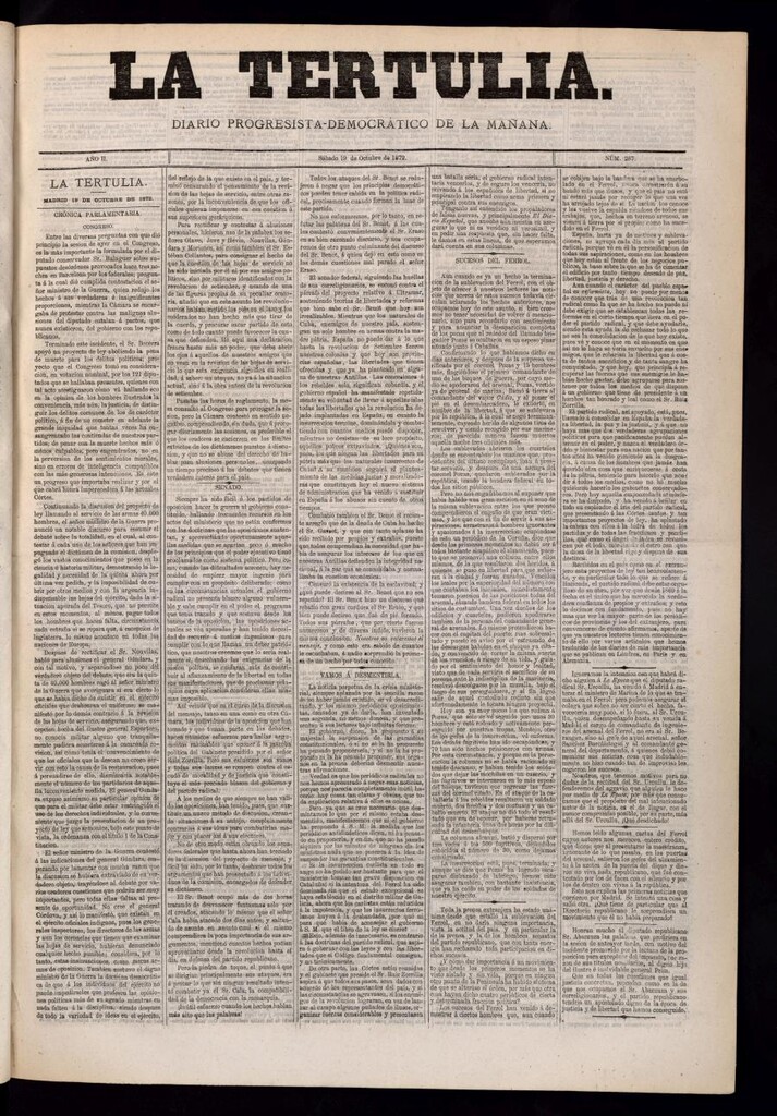 Miniatura de La Tertulia del 19 de octubre de 1872