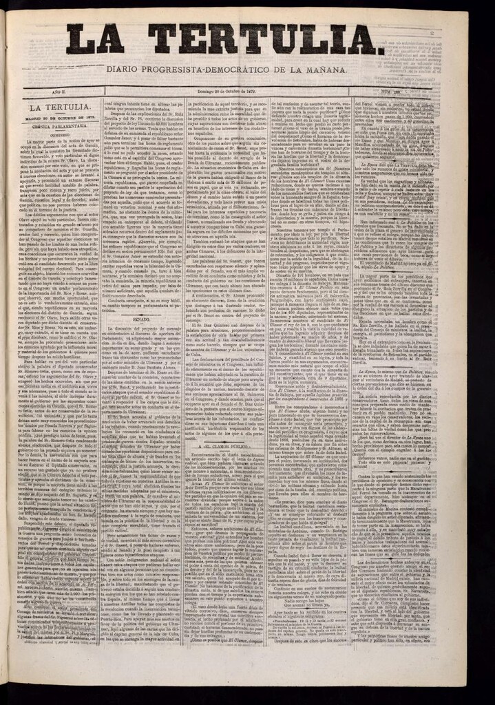 Miniatura de La Tertulia del 20 de octubre de 1872