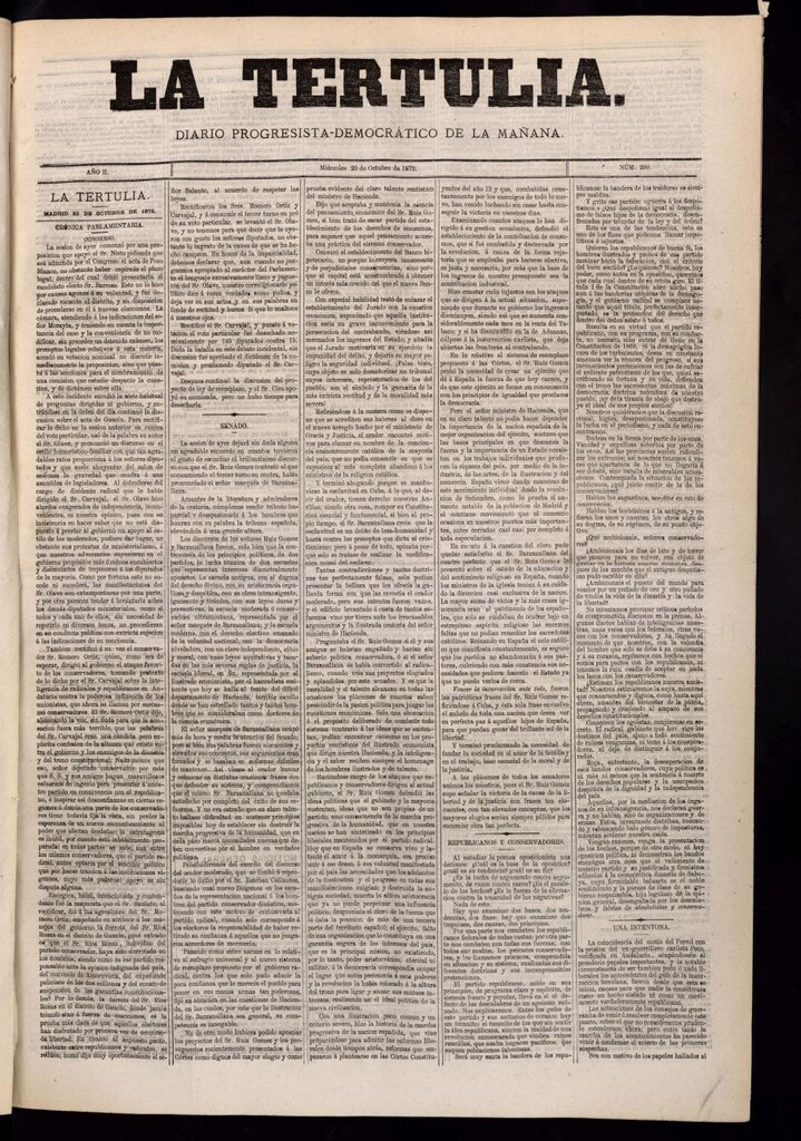 Miniatura de La Tertulia del 23 de octubre de 1872