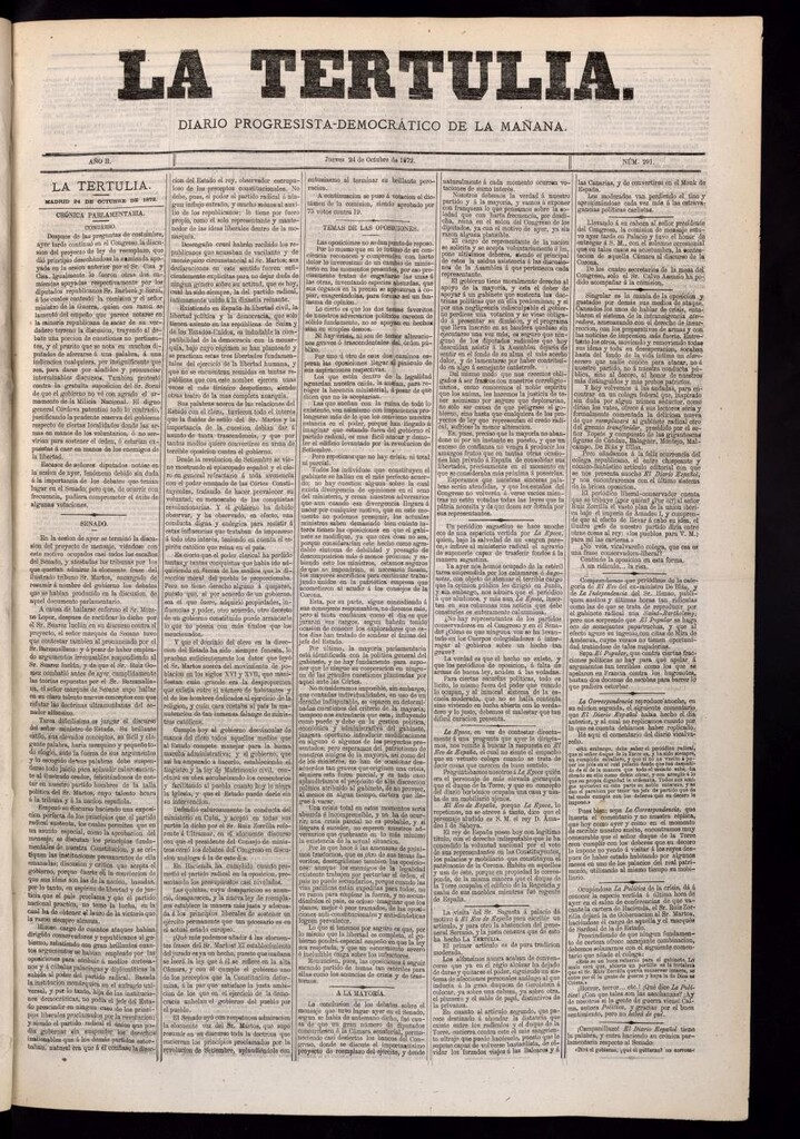 Miniatura de La Tertulia del 24 de octubre de 1872