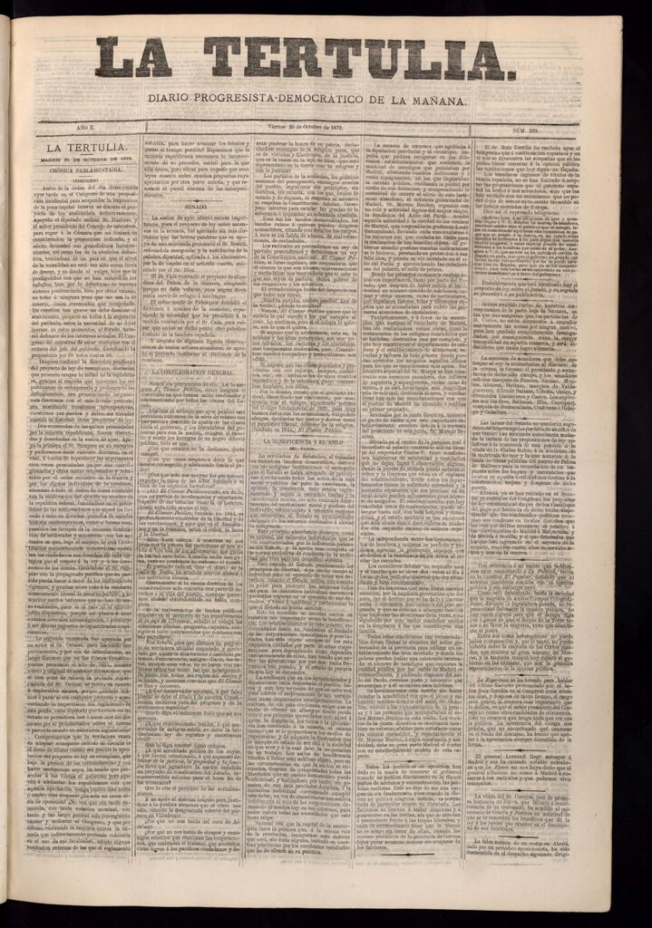 Miniatura de La Tertulia del 25 de octubre de 1872