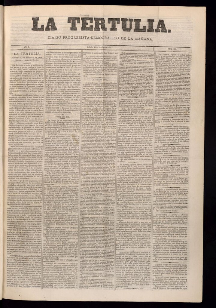 Miniatura de La Tertulia del 26 de octubre de 1872